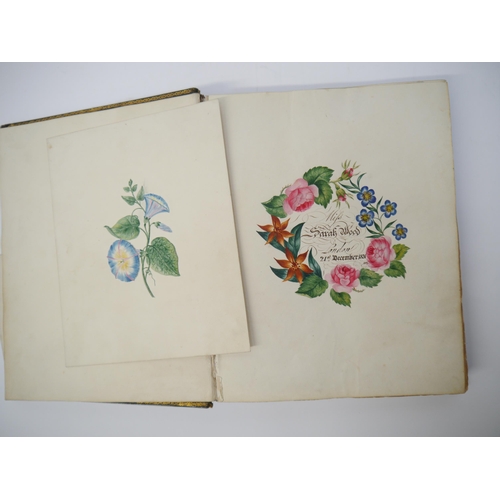 7096 - A fine Georgian commonplace album c.1831, containing many well executed pen, ink and watercolour ske... 