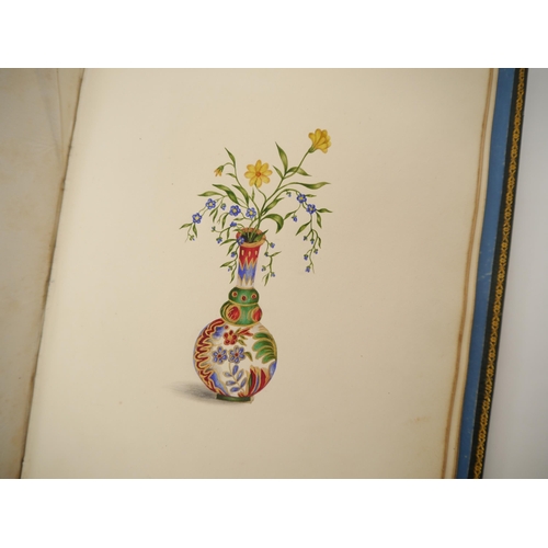 7096 - A fine Georgian commonplace album c.1831, containing many well executed pen, ink and watercolour ske... 