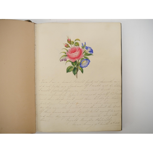 7096 - A fine Georgian commonplace album c.1831, containing many well executed pen, ink and watercolour ske... 