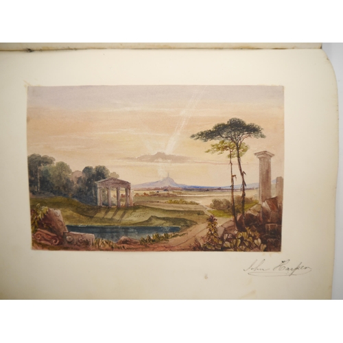 7096 - A fine Georgian commonplace album c.1831, containing many well executed pen, ink and watercolour ske... 