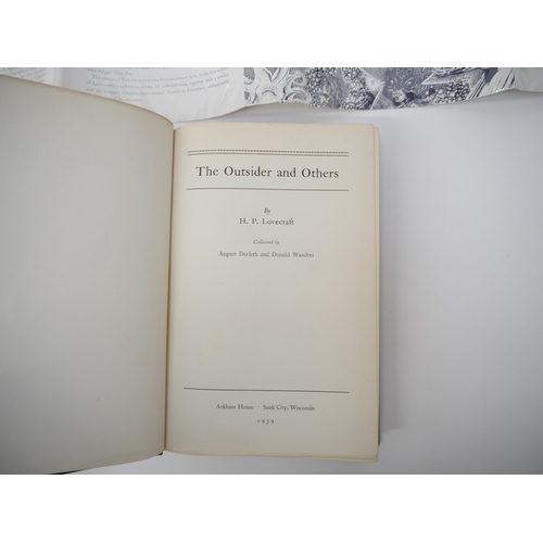 7196 - H.P. Lovecraft: 'The Outsider and Others, collected by August Derleth and Donald Wandrei', Sauk City... 