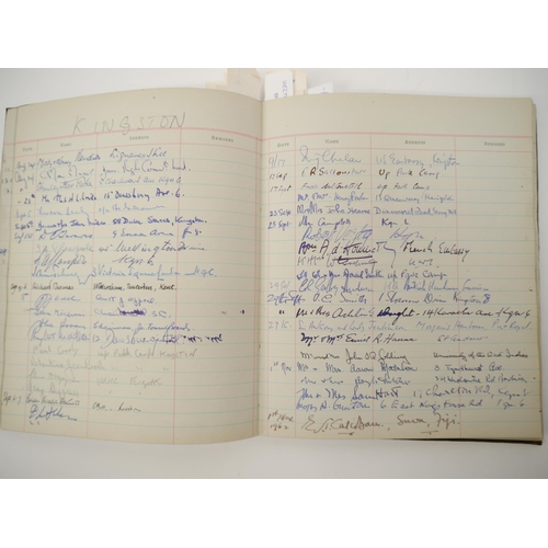 7301 - A Visitors' Book containing approx. 2000 autographs 1956-1967, many of politicians, diplomats, civil... 