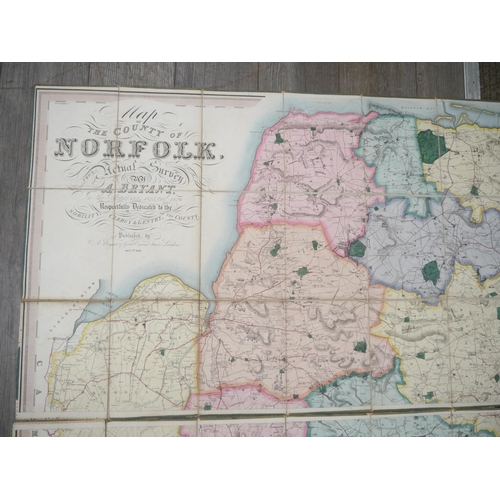 7322 - (Map.) Andrew Bryant: 'Map of the County of Norfolk from Actual Survey by A. Bryant, In the Years 18... 