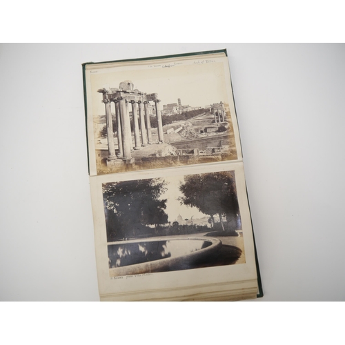 7331 - (Grand Tour, Italy.) A late 19th Century photograph album c.1870's-1880's containing 165+ mounted al... 