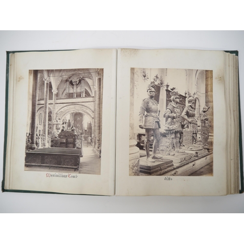 7331 - (Grand Tour, Italy.) A late 19th Century photograph album c.1870's-1880's containing 165+ mounted al... 