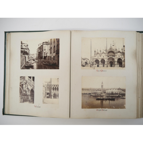 7331 - (Grand Tour, Italy.) A late 19th Century photograph album c.1870's-1880's containing 165+ mounted al... 