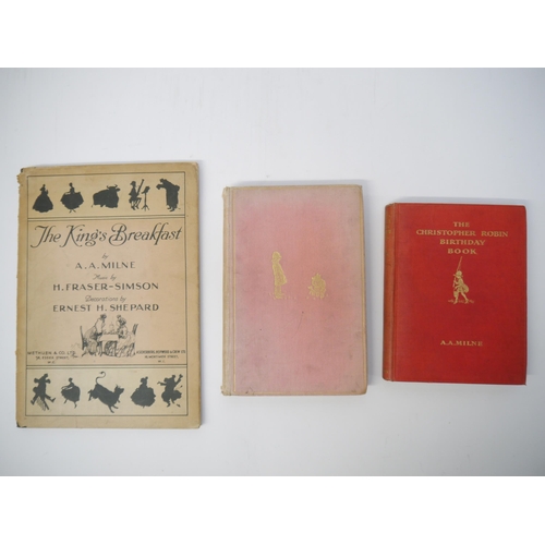 7123 - A.A. Milne, 3 titles: 'The House at Pooh Corner', London, Methuen, 1928, 2nd edition, b/w ills. by E... 