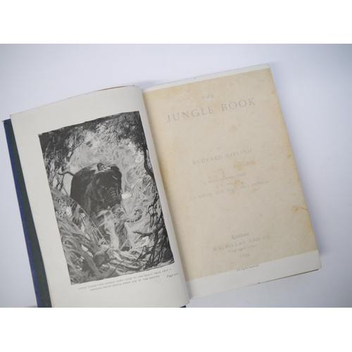 7125 - Rudyard Kipling: 'The Jungle Book', London, Macmillan, June 1894, 2nd printing, black & white fronti... 