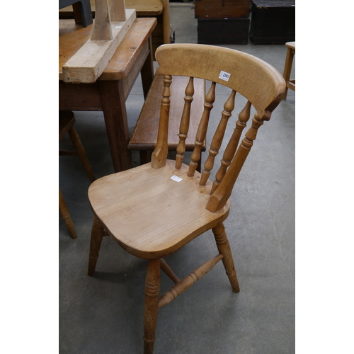 2301 - A pair of beech windsor kitchen chairs