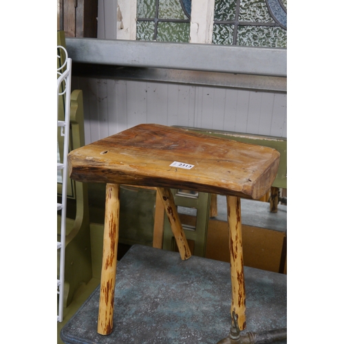 2313 - A rustic timber milking stool