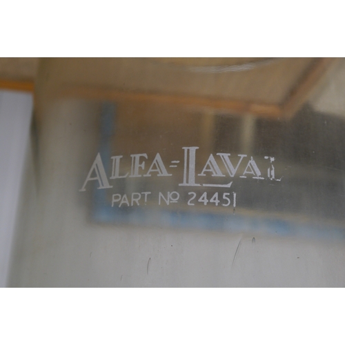 2325 - A pair of vintage Alfa Laval glass milkers