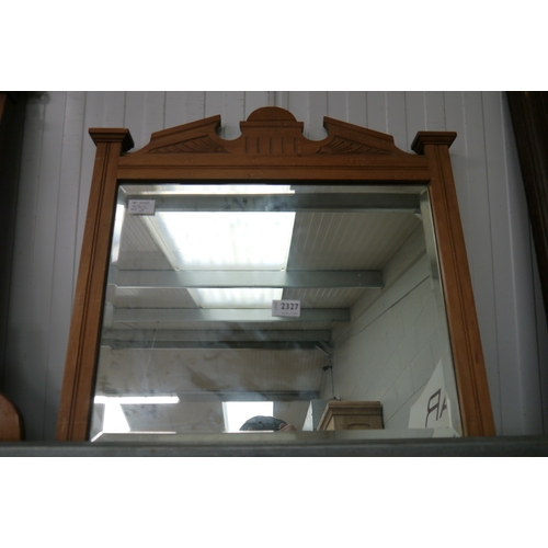 2327 - A Edwardian satinwood framed mirror     (D)