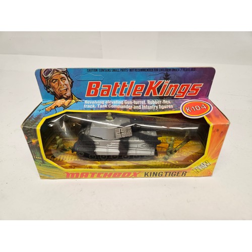 8208 - Three Matchbox Battlekings diecast model vehicles in original unpunched window boxes, to include K-1... 