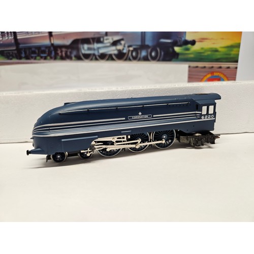 8519 - A boxed Hornby 00 Gauge R836 Coronation Scot electric train set comprising R685 LMS Coronation Class... 