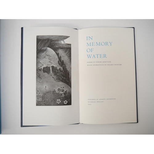 7014 - Hilary Paynter; Simon Armitage: 'In Memory of Water', Rochdale, Andrew J. Moorhouse, 2013, limited e... 