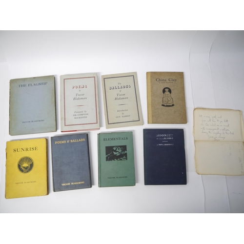 7156 - Trevor Blakemore (Poet, 1879-1953).  Collection of 8 titles, all first editions, all in original clo... 