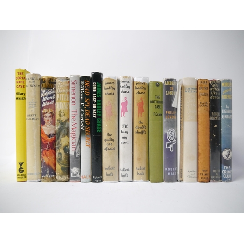 7166 - Seventeen assorted crime fiction, detective fiction and thriller novels, mainly 1940's-1970's, inclu... 