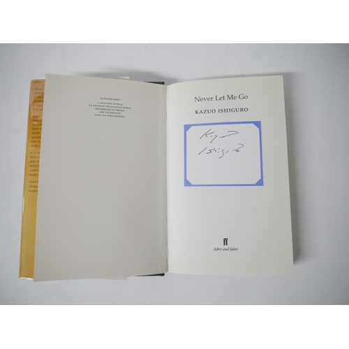 7175 - Kazuo Ishiguro: 'Never Let Me Go', London, Faber & Faber, 2005, 1st edition, signed piece mounted to... 