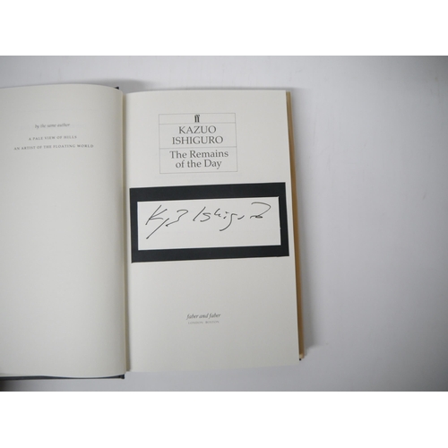 7176 - Kazuo Ishiguro: 'The Remains of the Day', London, Faber & Faber, 1989, 1st edition, signed piece mou... 