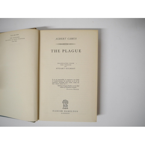 7191 - Albert Camus: 'The Plague', London, Hamish Hamilton, 1948, 1st UK edition, original cloth, spine blo... 