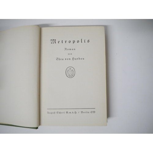 7193 - Thea von Harbou: 'Metropolis', Berlin, August Scherl, 1926, 1st edition, pp. [1-8] 9-273 [274] [275:... 