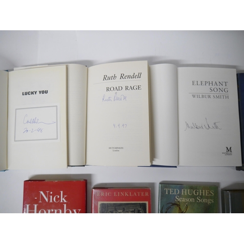 7206 - Modern novels, poetry etc, 12 assorted titles, some signed, including Nick Hornby: 'About a Boy', L,... 