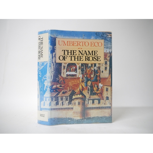 7207 - Umberto Eco: 'The Name of the Rose', London, Secker & Warburg, 1983, 1st edition, half title inner j... 