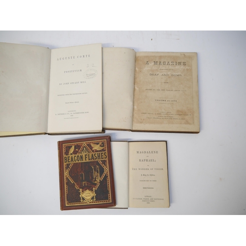 7233 - (Blindness, Deafness, Social Welfare.) Four scarce assorted Victorian books on disability, social is... 