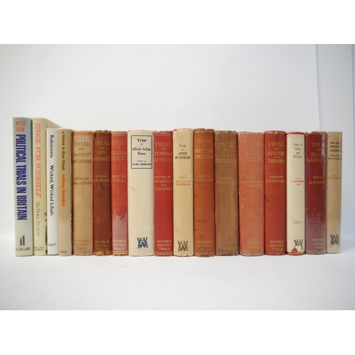 7306 - (Trials, Law, Criminology.) Thirteen assorted volumes 'Notable British Trials Series' published by W... 