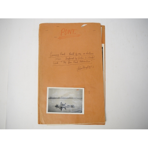 7271 - A folder compiled by John Humphreys (1939-2012), sporting and countryside author, relating to a punt... 