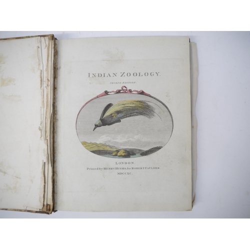 7286 - Thomas Pennant: 'Indian Zoology', London, Henry Hughs for Robert Faulder, 1790, 2nd edition, hand co... 