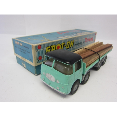 8096 - A Triang Spot-On 109/2P diecast model ERF 68G with Flat Float and Wooden Plank Load, turquoise cab w... 