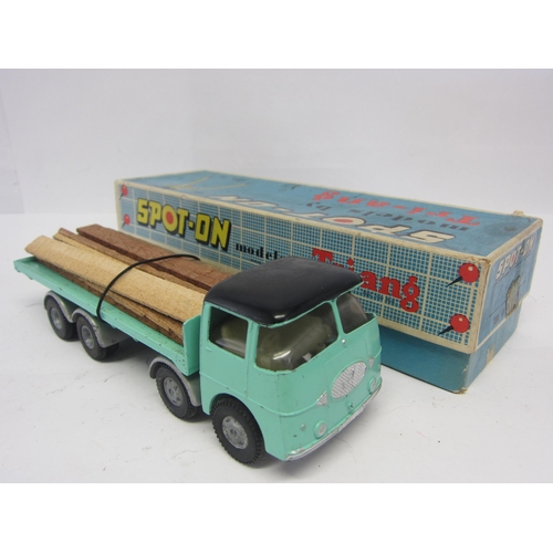 8096 - A Triang Spot-On 109/2P diecast model ERF 68G with Flat Float and Wooden Plank Load, turquoise cab w... 