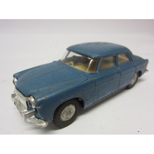 8123 - Four playworn Triang Spot-On diecast vehicles to include 216 Volvo 122.S with Sliding Roof in light ... 