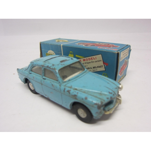 8123 - Four playworn Triang Spot-On diecast vehicles to include 216 Volvo 122.S with Sliding Roof in light ... 