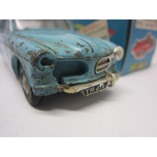 8123 - Four playworn Triang Spot-On diecast vehicles to include 216 Volvo 122.S with Sliding Roof in light ... 