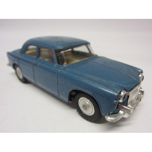 8123 - Four playworn Triang Spot-On diecast vehicles to include 216 Volvo 122.S with Sliding Roof in light ... 