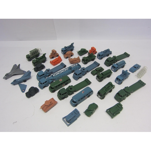 8141 - A collection of Triang Minic Push and Go 00/H0 scale military and RAF plastic vehicles with friction... 