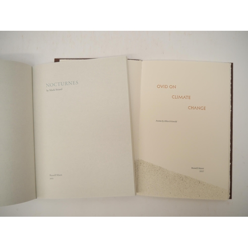 7087 - (Russell Maret.) Eliza Griswold: 'Ovid on Climate Change', New York, Russell Maret, 2017, limited ed... 