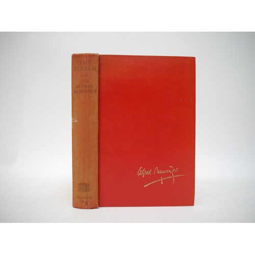 7093 - Sir Alfred Munnings: 'The Finish', London, Museum Press Limited, 1952, 1st edition, signed & inscrib... 