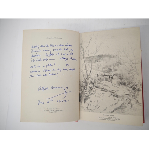 7093 - Sir Alfred Munnings: 'The Finish', London, Museum Press Limited, 1952, 1st edition, signed & inscrib... 