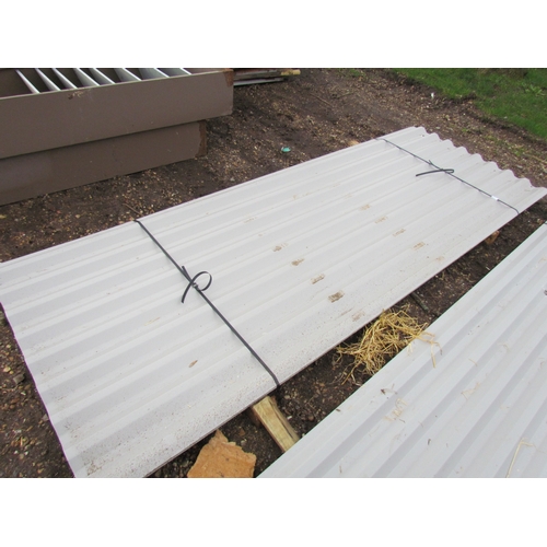 3290 - Ten 10' unused grey box profile roofing sheets