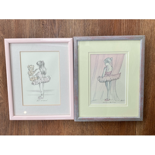 4093 - Two Steve O’Connell ballerina prints “Waiting in the Wings