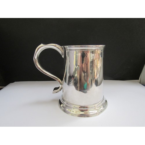 6353 - A John Langlands I silver tankard, Newcastle 1757, 12cm high, 307.3g