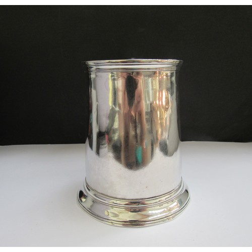 6353 - A John Langlands I silver tankard, Newcastle 1757, 12cm high, 307.3g