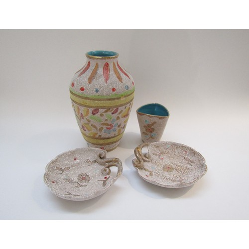 9066 - Four pieces 1950's Italian Fratelli Fanciullacci pottery, tallest 26cm