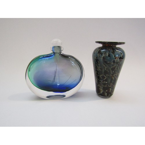 9195 - Two pieces of English studio art glass, Adrian Sankey vase and a Chris Comins perfume bottle and sto... 