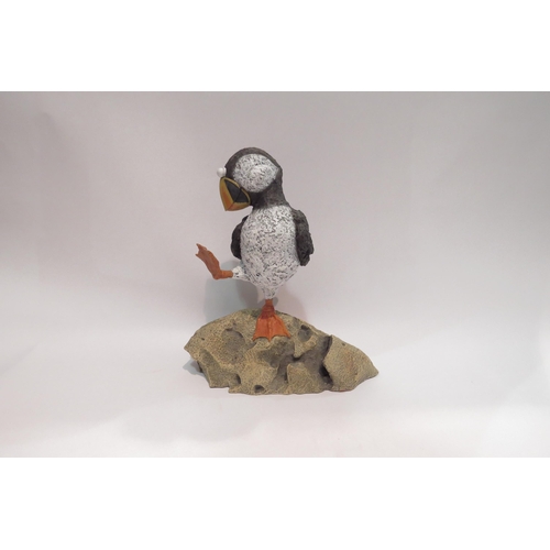4019 - A Rebecca Lardner limited edition cold cast sculpture of Puffin 