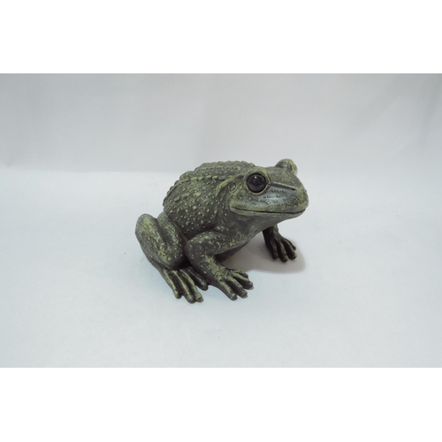 4065 - A frog figure, 14cm wide x 10cm tall