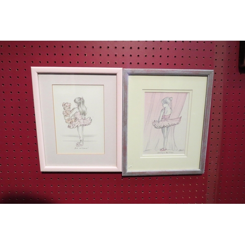 4093 - Two Steve O’Connell ballerina prints “Waiting in the Wings